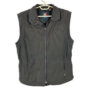 Sunice Green Check Vest Medium Golf outdoor performance polyester preppy